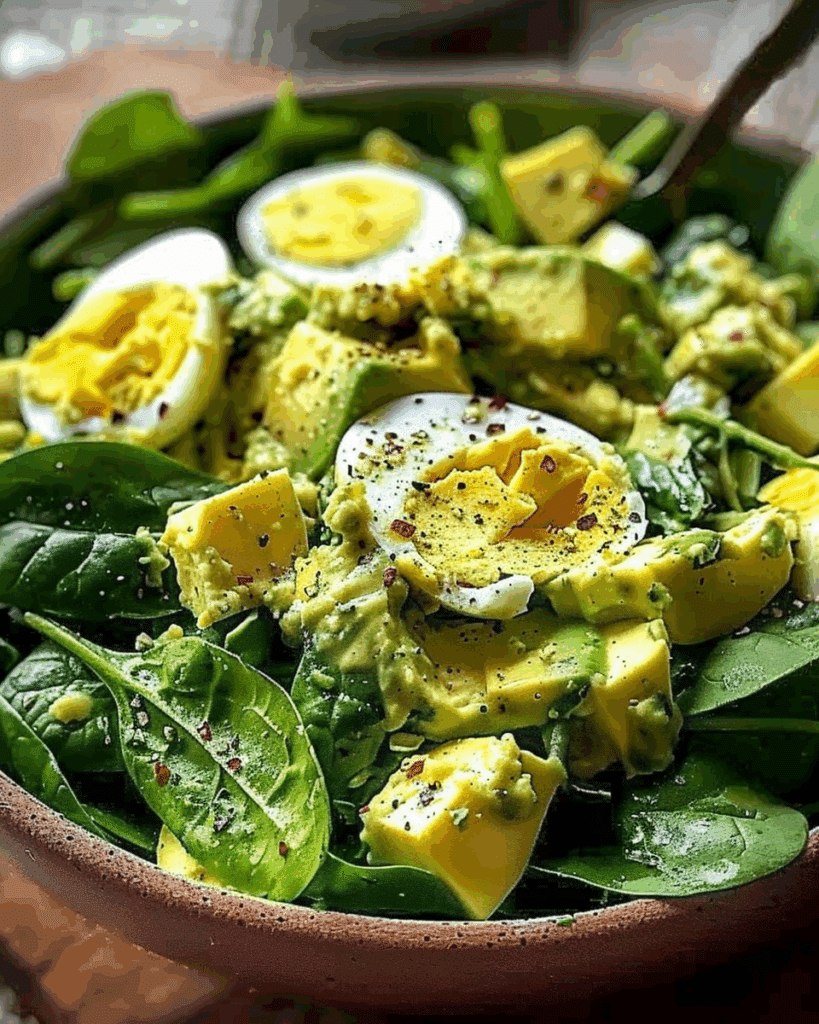 Avocado and Spinach Egg Salad