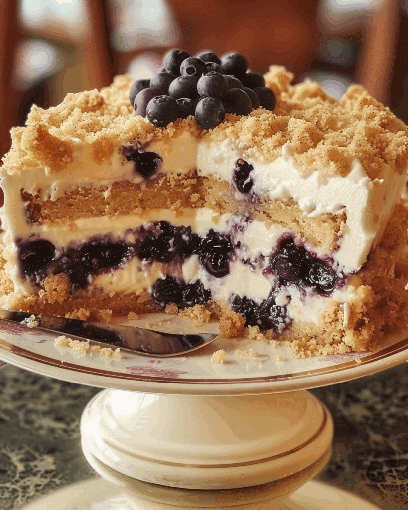 Blueberry Cream Cheese Crumb Cake