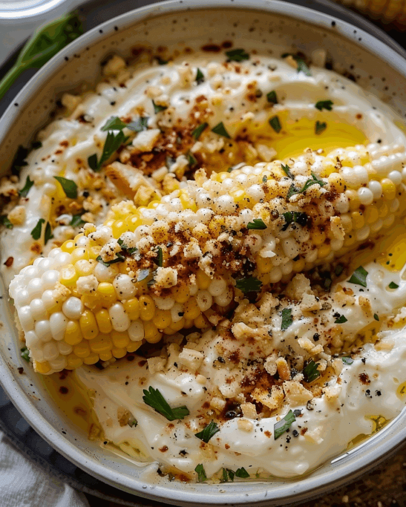 Cheesy Garlic Butter Corn