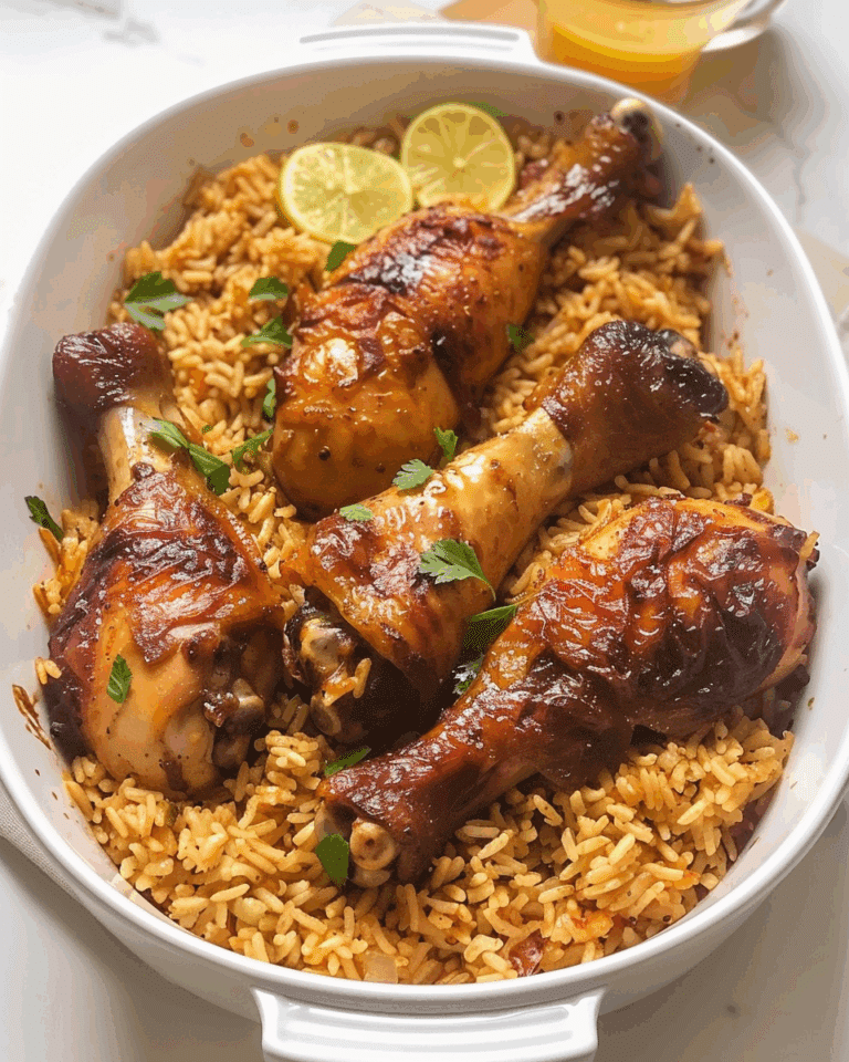 Baked Chicken Legs and Rice
