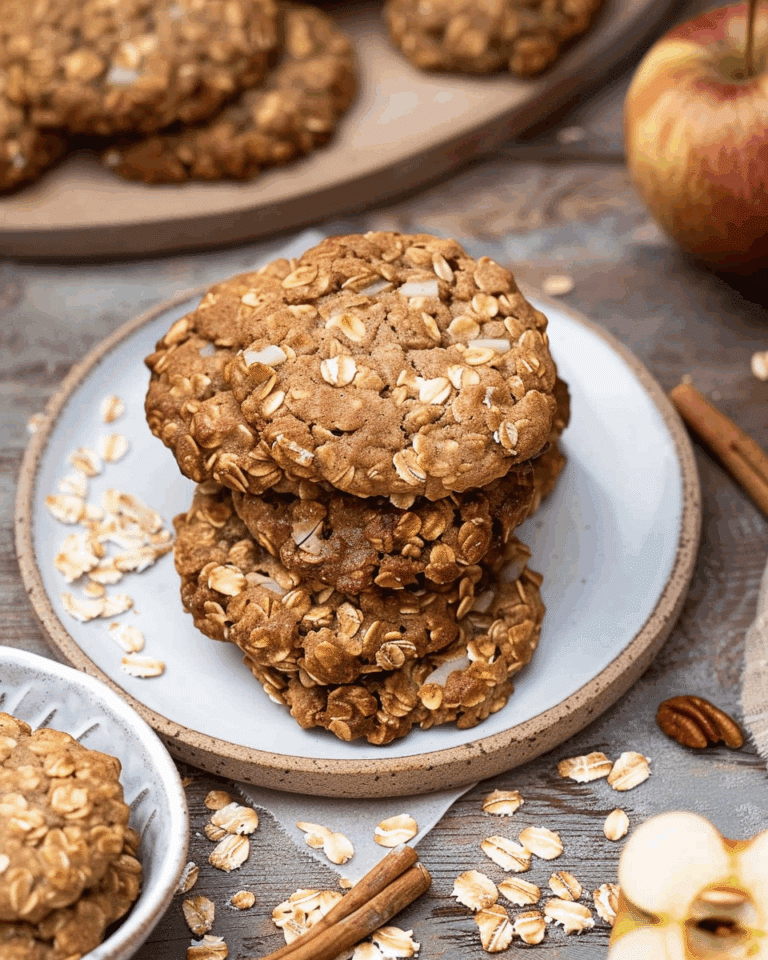 Healthy Apple Pie Oatmeal Breakfast Cookies
