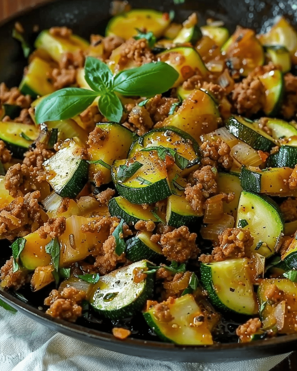 Ground Turkey Zucchini Skillet