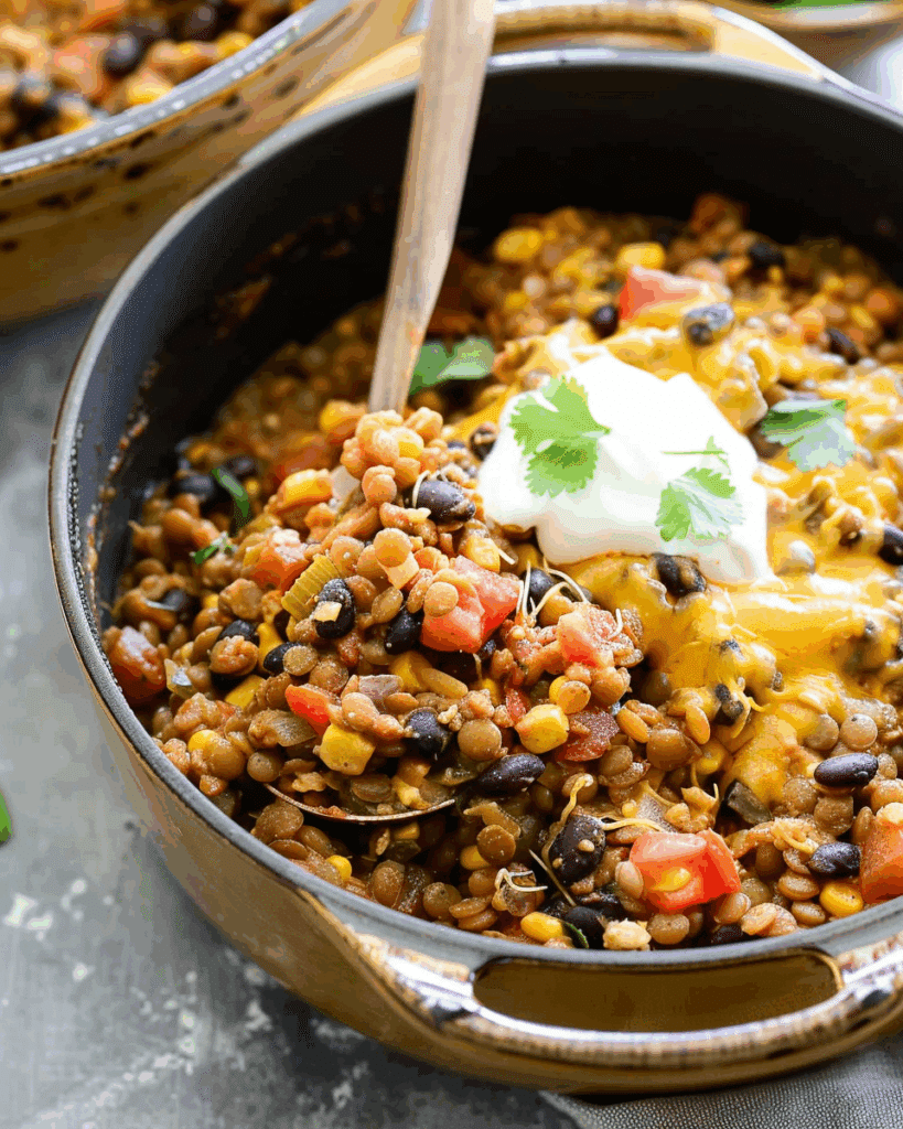 One Pot Mexican Lentils