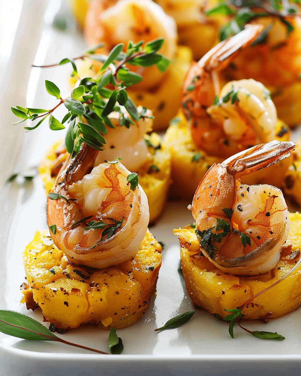 Garlic Shrimp and Butternut Party Bites
