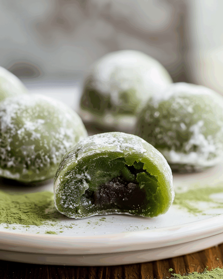 Matcha Red Bean Mochi