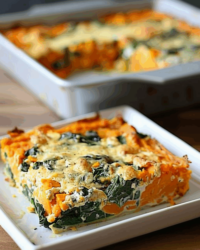 Sweet Potato & Spinach Bake