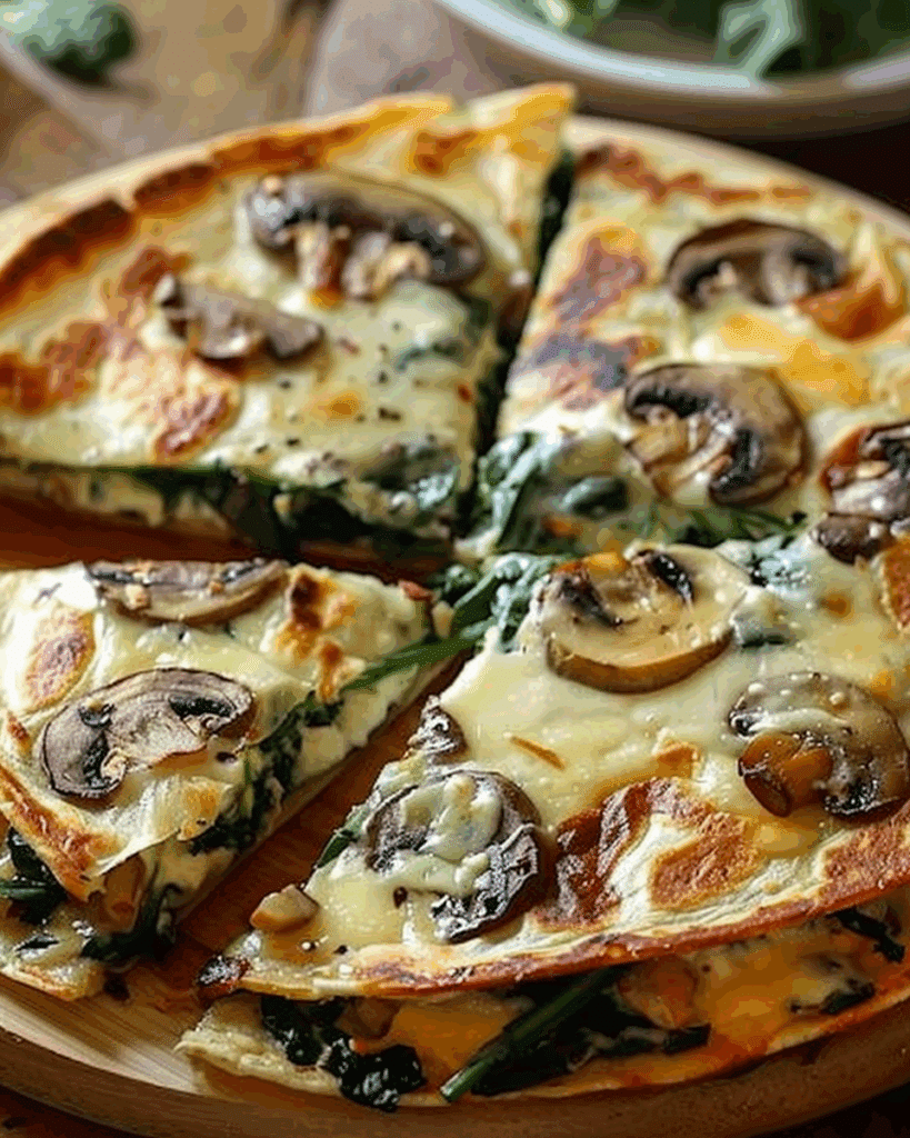 Baked Spinach Mushroom Quesadillas