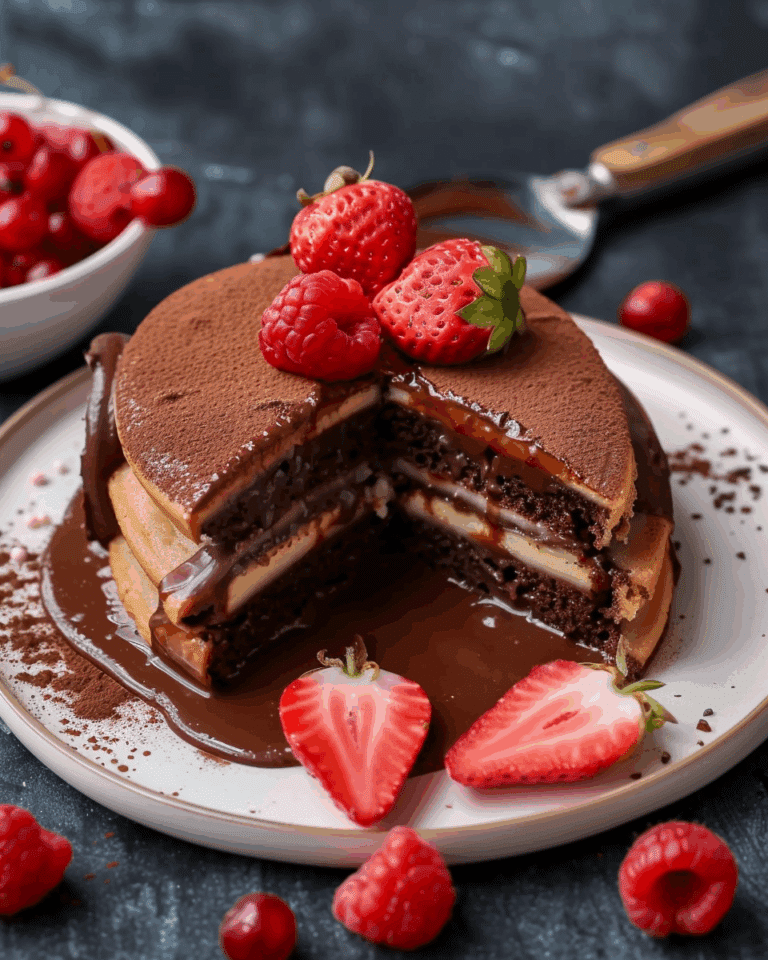 Cake & Homemade Chocolate Sauce