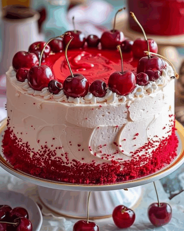 Cherry Cake with Cherry Cream Cheese Frosting