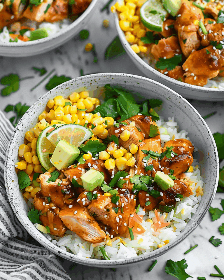 Chicken Corn Rice Bowls