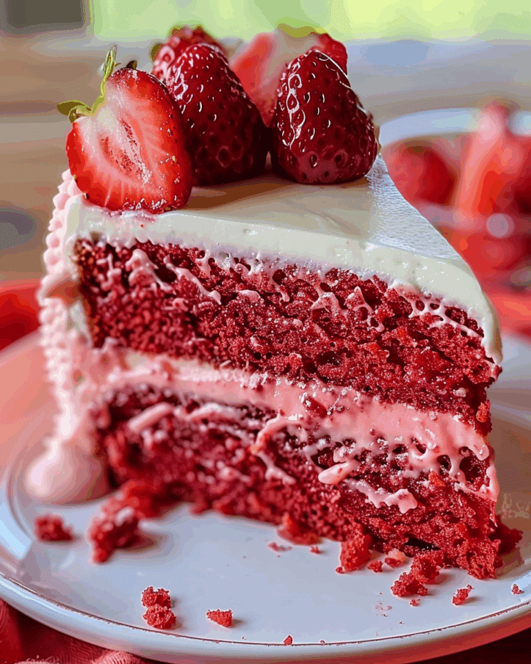 Strawberry Honeybun Red Cake