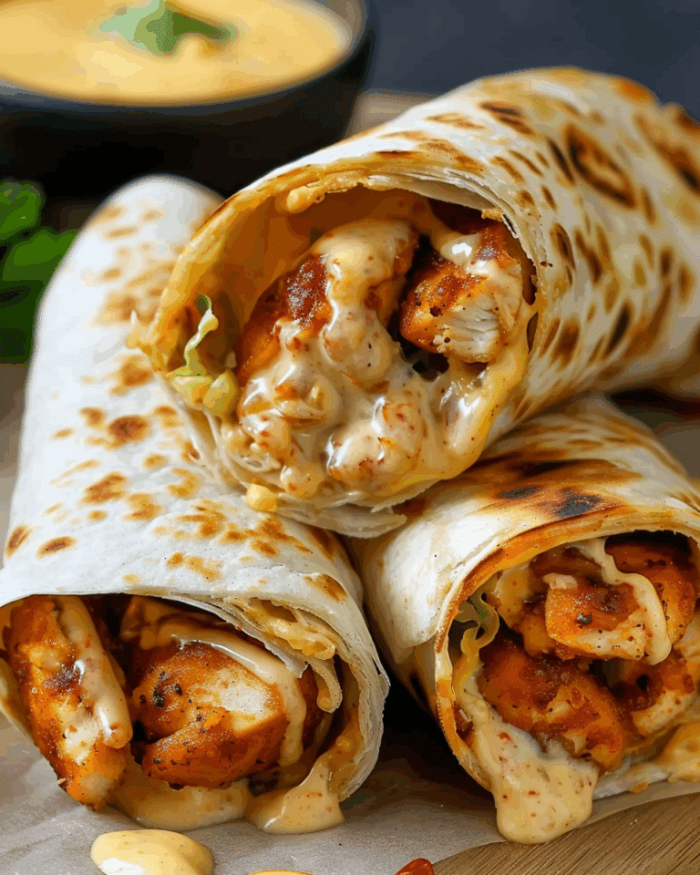 Cheesy Garlic Chicken Wraps