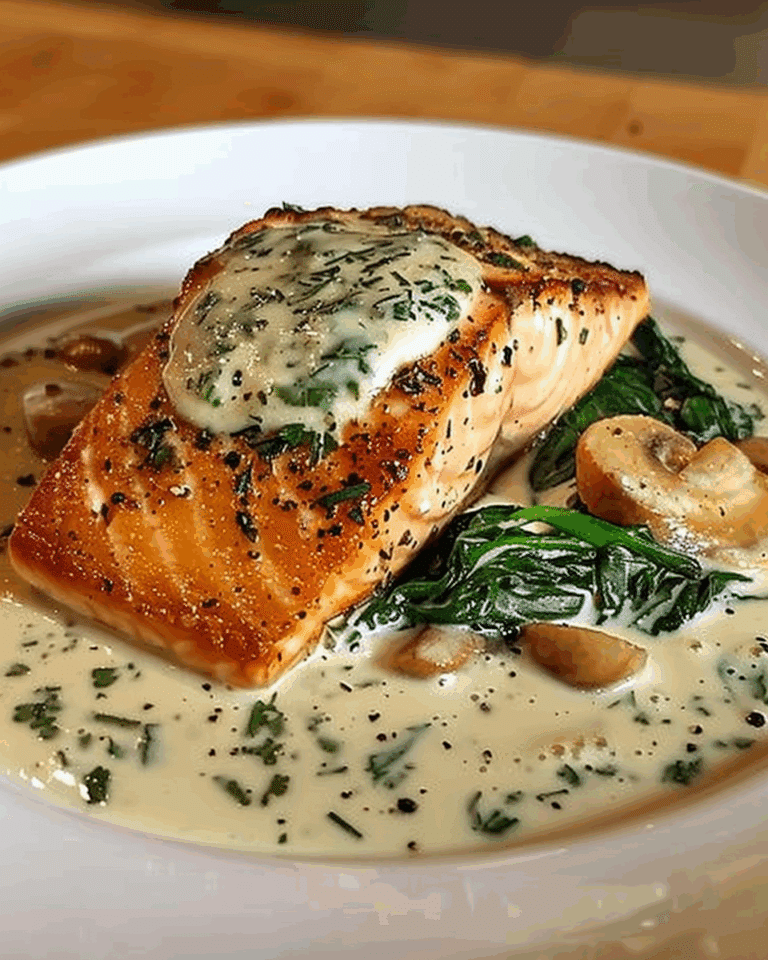 Pan-Seared Salmon with a Creamy Florentine Sauce