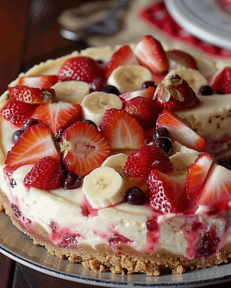 Banana-Strawberry Cheesecake Fantasy
