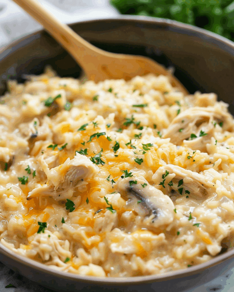 Cheesy Crock Pot Chicken and Rice