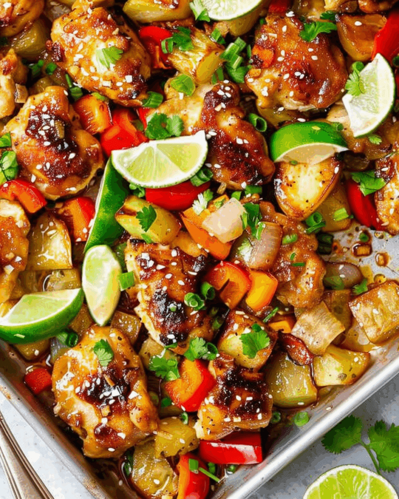 Hawaiian Chicken Sheet Pan