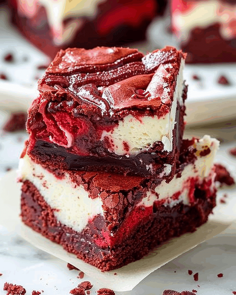 Red Velvet Cheesecake Swirl Brownies