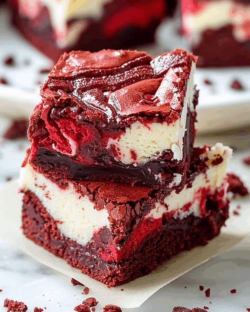 Red Velvet Cheesecake Swirl Brownies