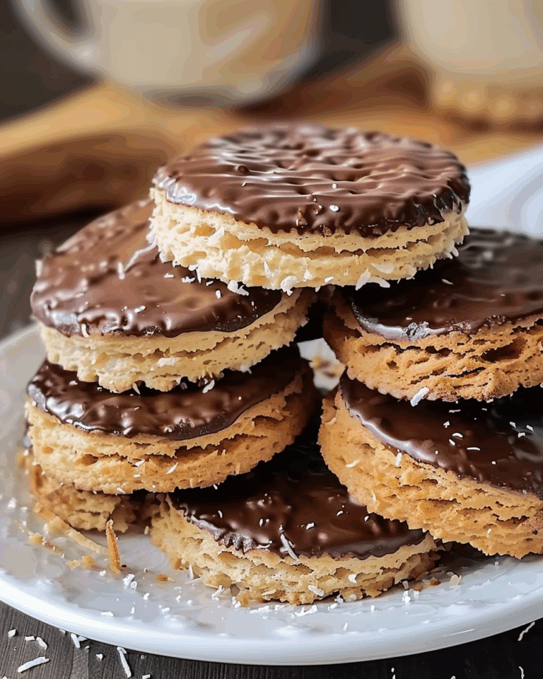 Buttery Coconut Biscuits with Chocolate Sandwich Center