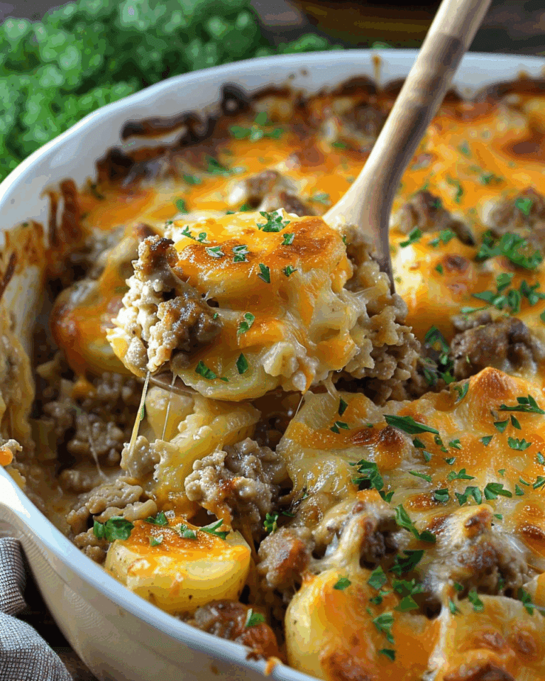 Cheesy Hamburger Potato Casserole