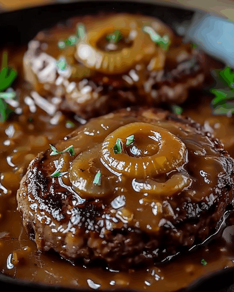 Hamburger Steaks with Onion Gravy