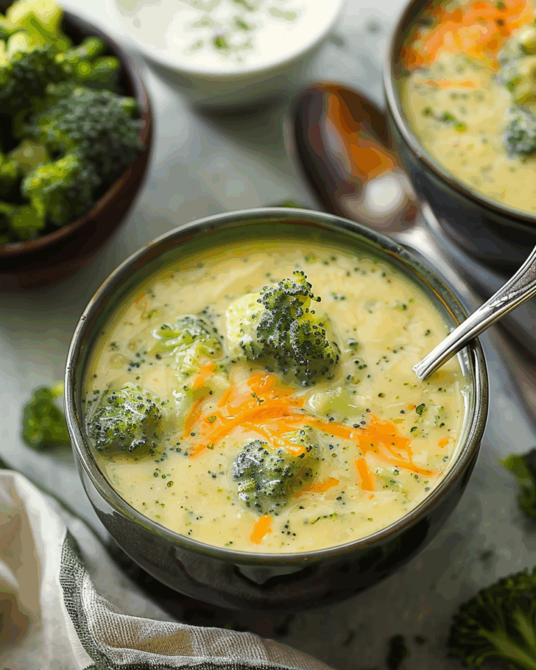 High Protein Broccoli Cheddar Soup