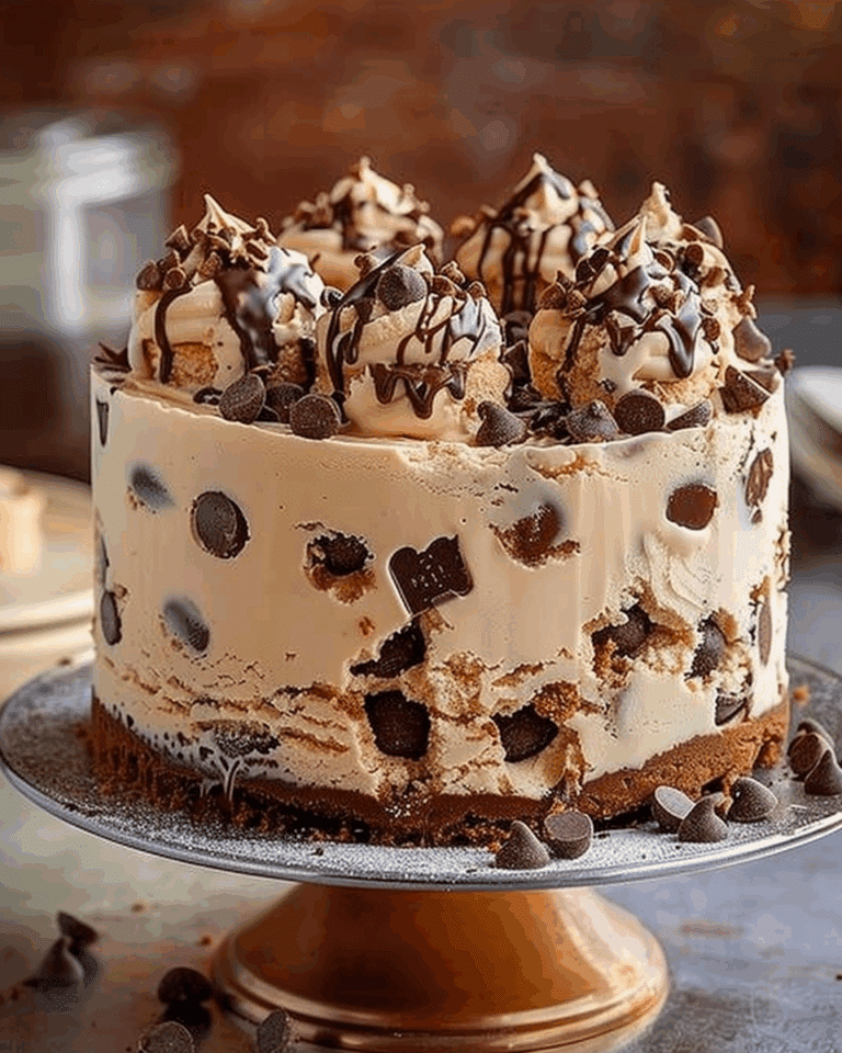 Chocolate Chip Cookie Dough Ice Cream Cake