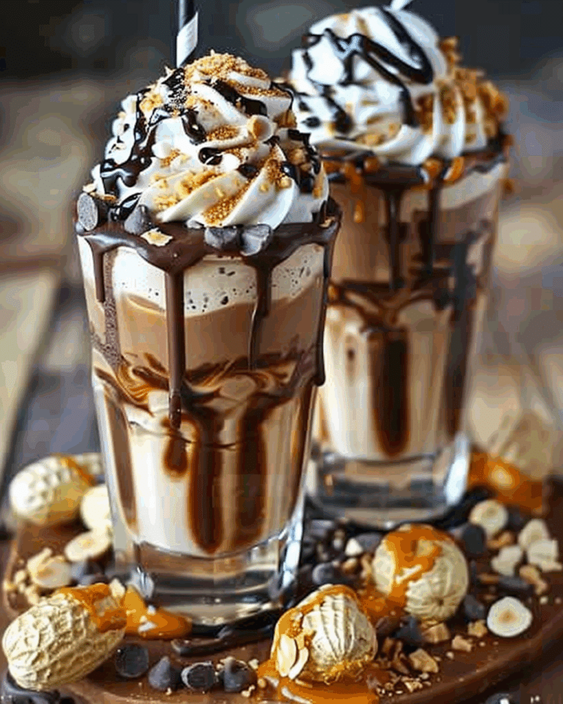 Chocolate Peanut Butter Milkshakes