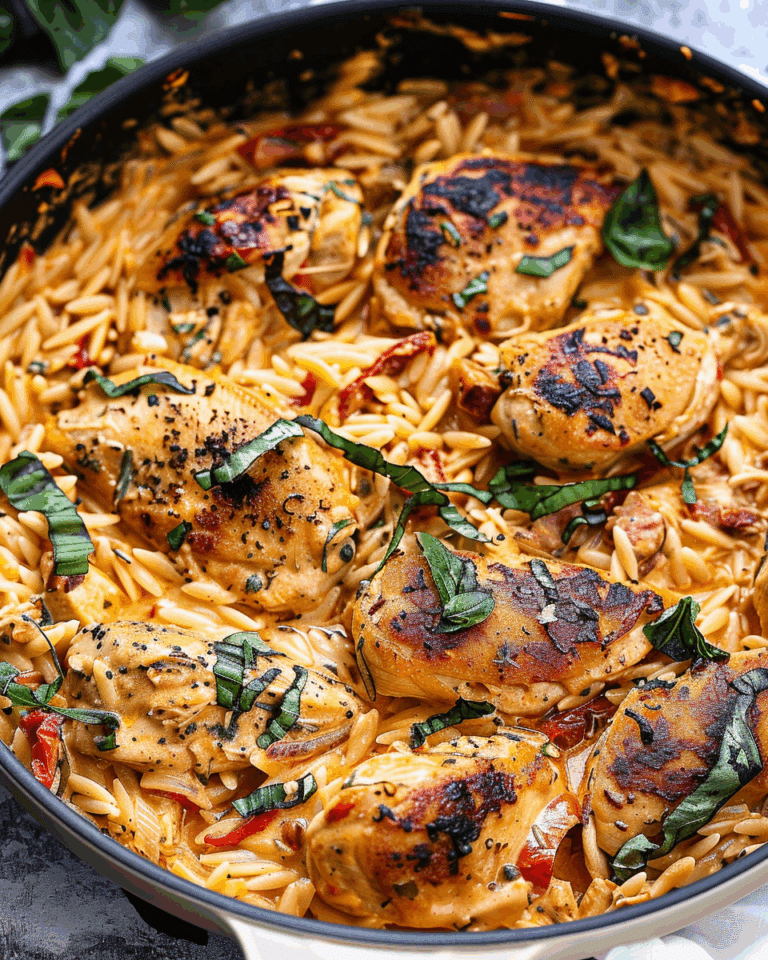 Creamy Sun-Dried Tomato Chicken Orzo