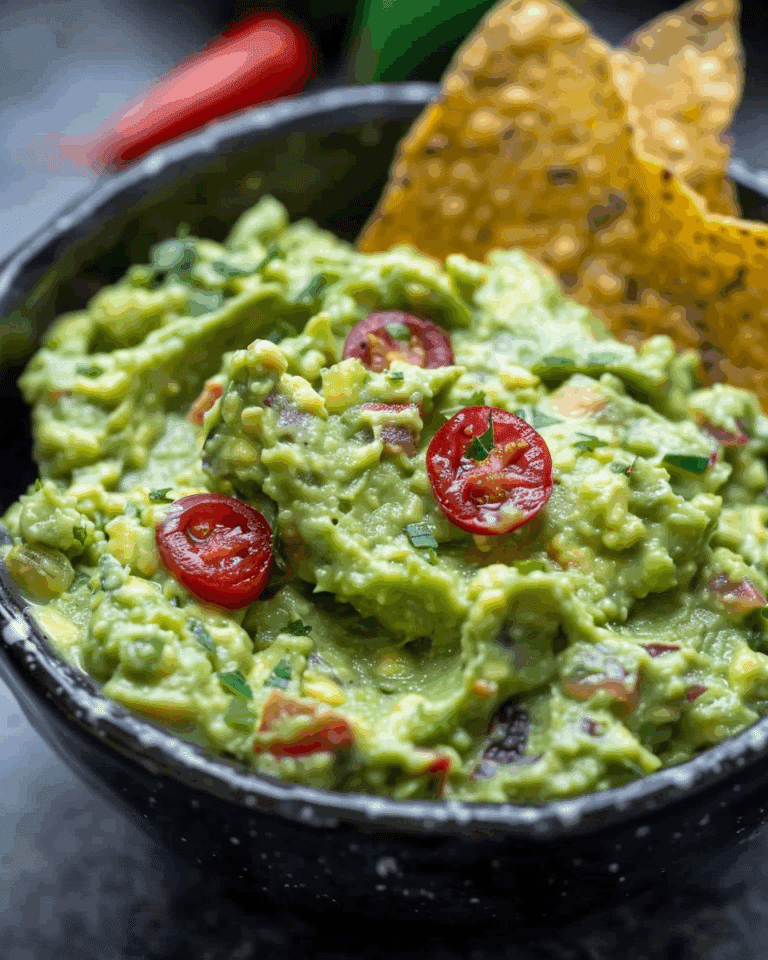 Easy Keto Guacamole Dip with Sour Cream