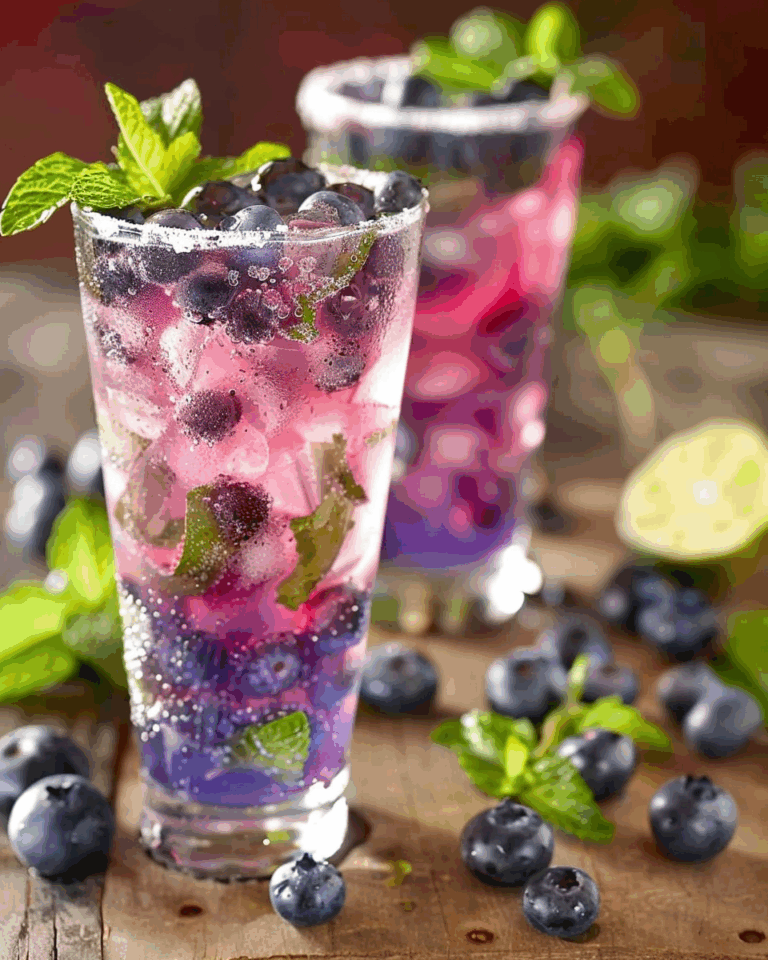 Blueberry Mojito Mocktails