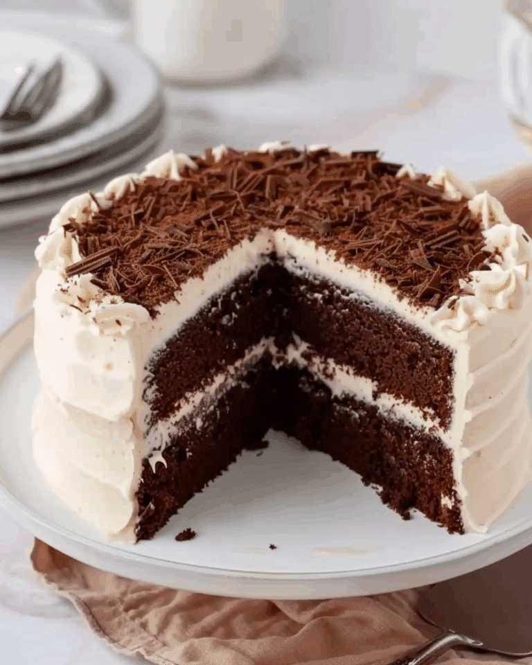 Chocolate Cake with Vanilla Frosting