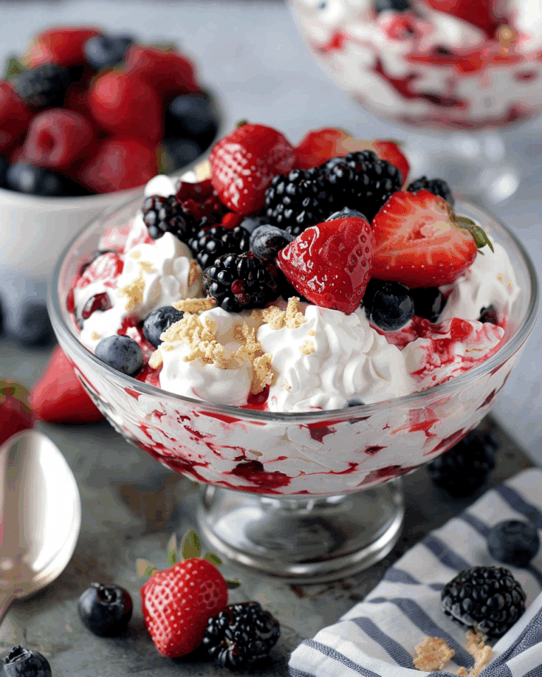 Lazy Berry Cheesecake Salad
