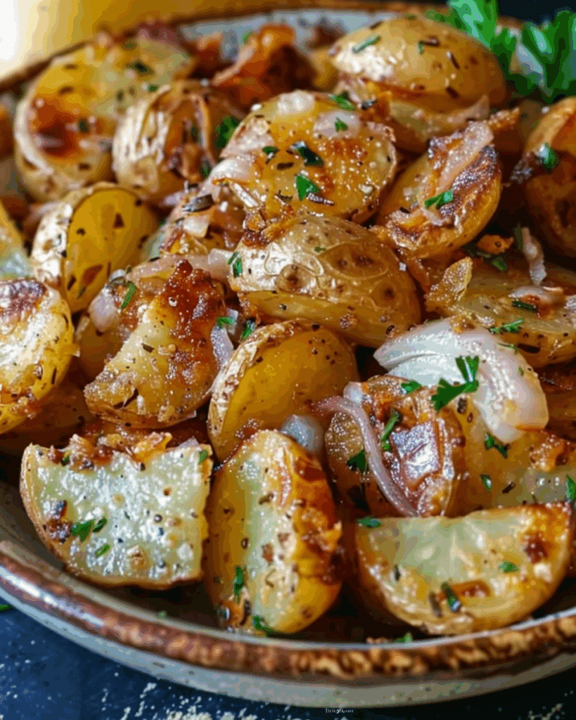 Oven Fried Potatoes & Onions