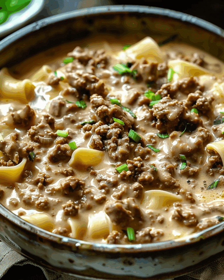 Savory Beef Stroganoff with Ground Beef
