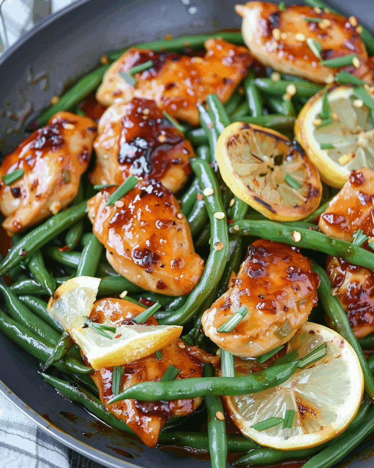 Honey Lemon Chicken and Green Beans