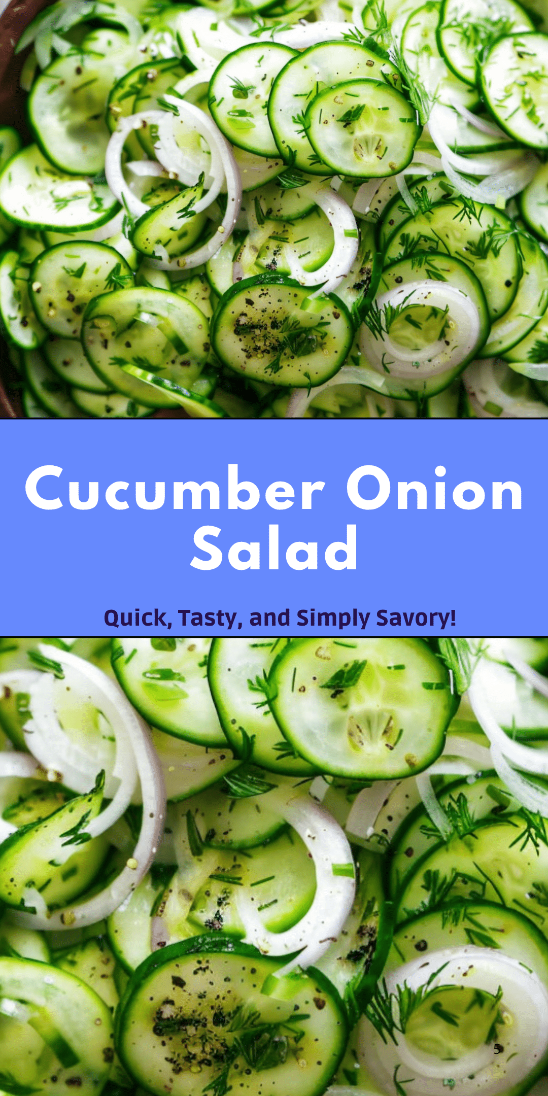 Cucumber Onion Salad Just So Savory