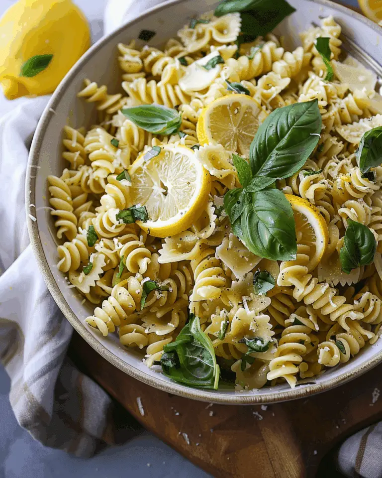 Easy Lemon Basil Pasta Salad
