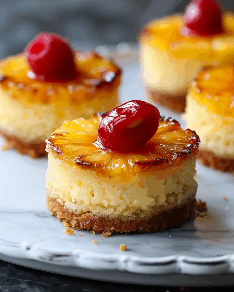 Mini Pineapple Upside-Down Cheesecakes