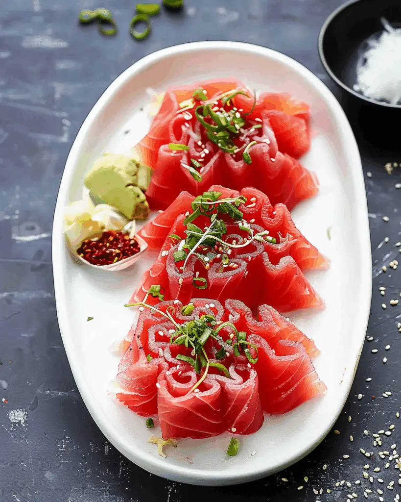 Watermelon and Tuna Sashimi