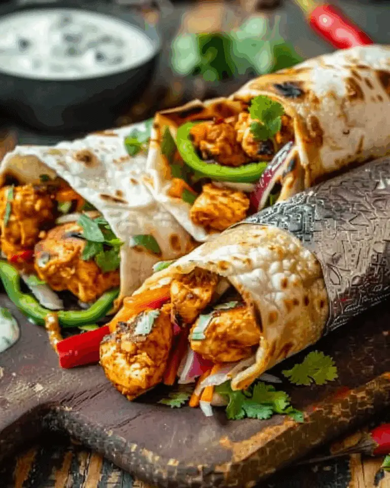 Chicken Tikka Chapati Burritos
