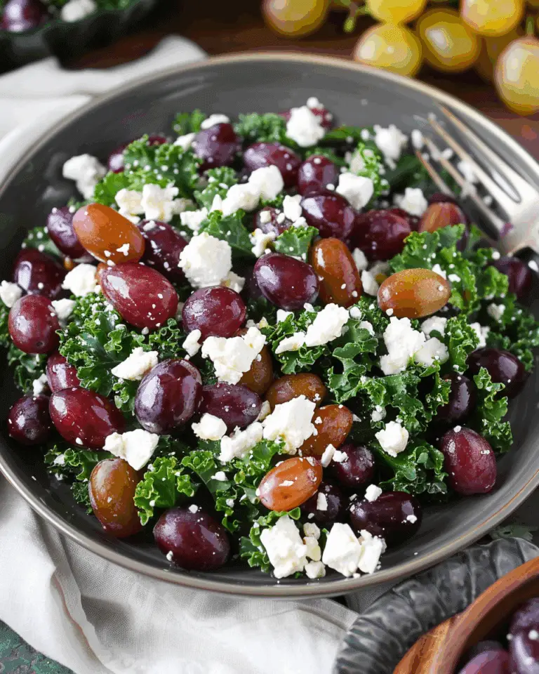 Grape and Feta Kale Salad
