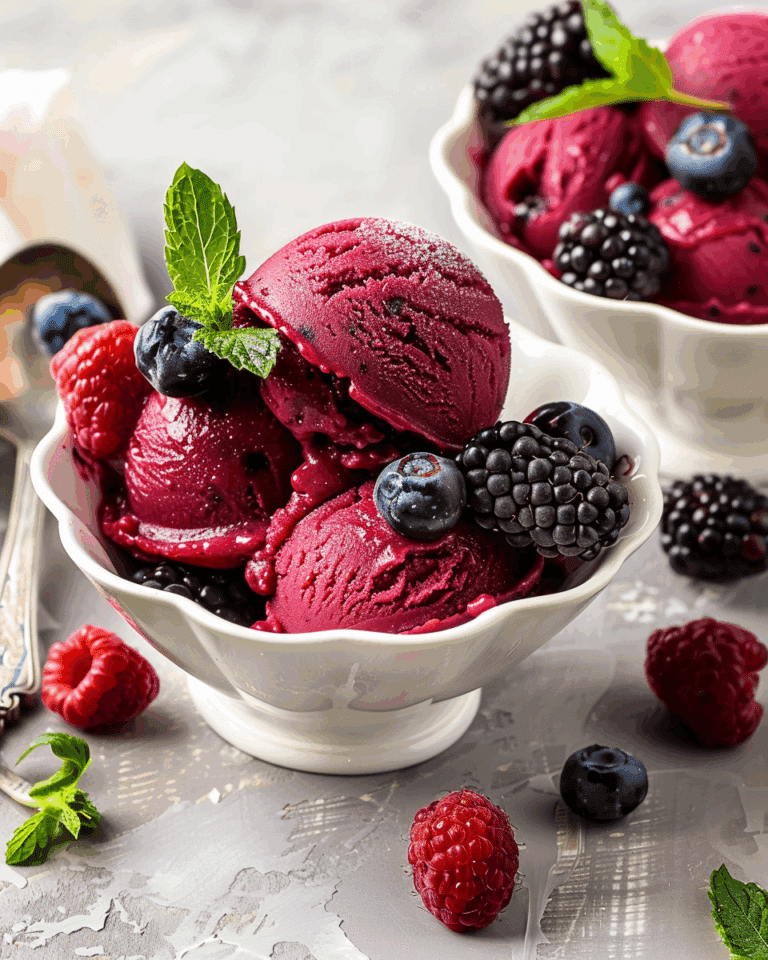 No-Churn Mixed Berry Sorbet