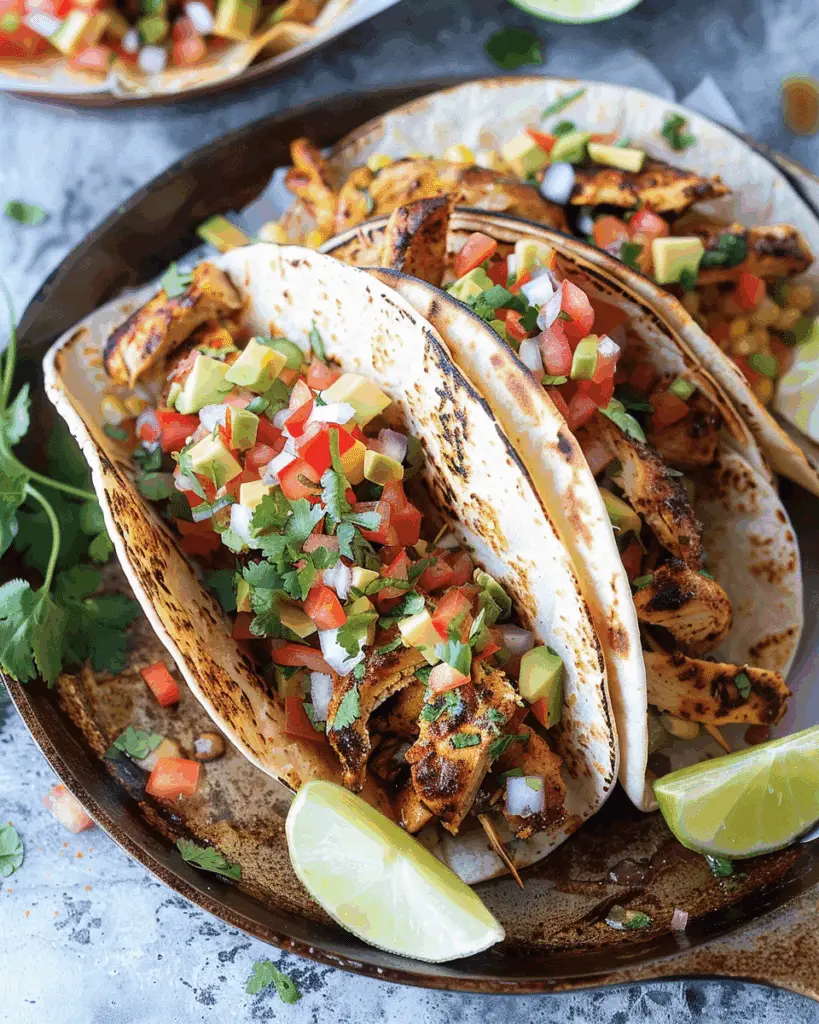 Easy Blackened Chicken Tacos