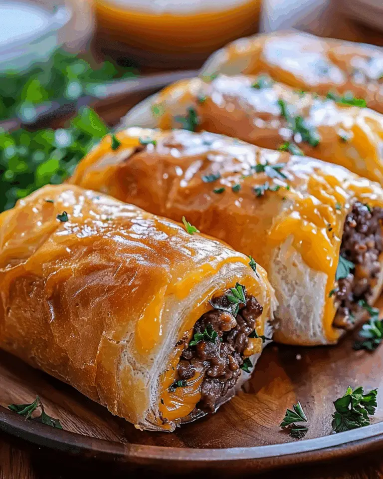 Easy Garlic Butter Beef Cheeseburger Rollups