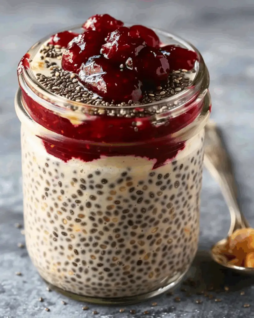 Peanut Butter and Jelly Chia Pudding