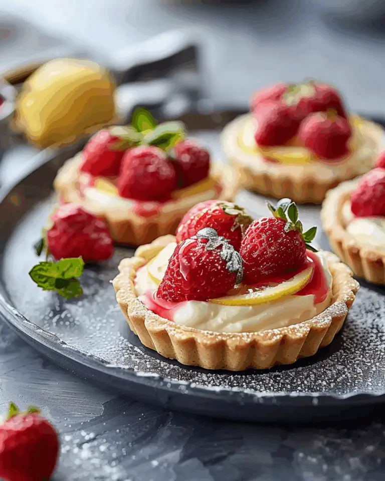 Strawberry Mascarpone Tartlets with Lemon Curd