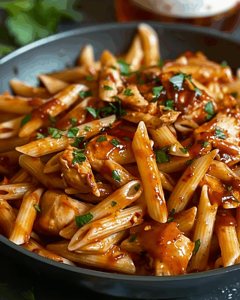 One-Pan Tangy Honey BBQ Chicken Penne