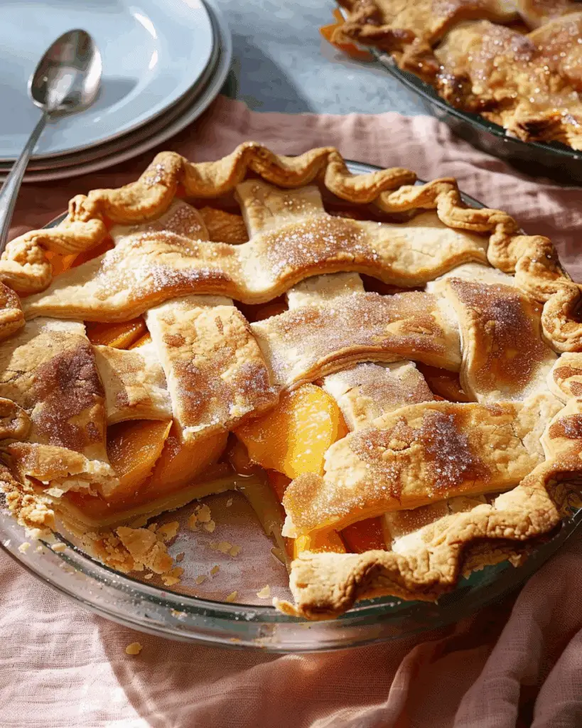 Peach Pie the Old Fashioned Two Crust Way