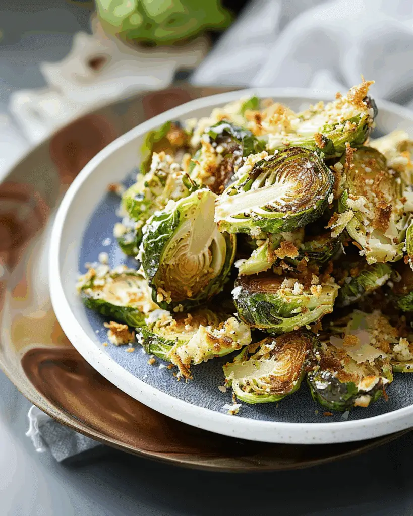 Steam Oven Crispy Parmesan Brussels Sprouts Bark
